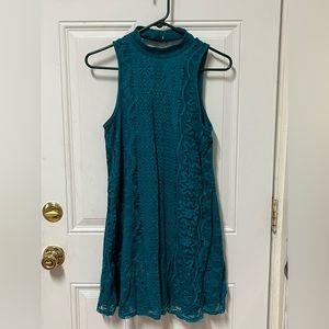 Medium blue lace dress